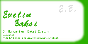 evelin baksi business card